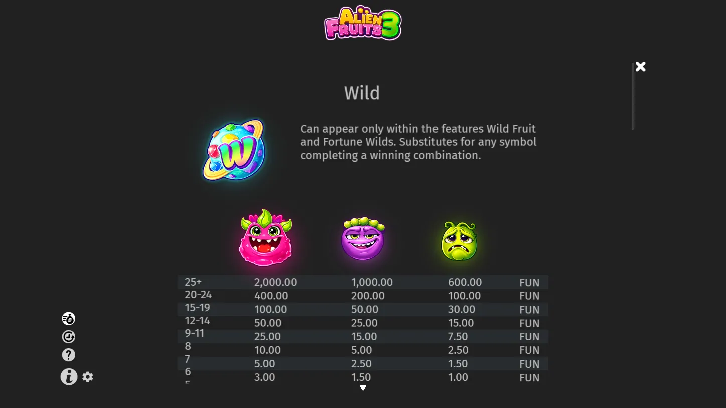 Alien Fruits 3 — правила игры 1