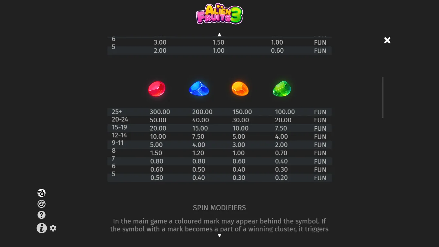 Alien Fruits 3 — правила игры 2