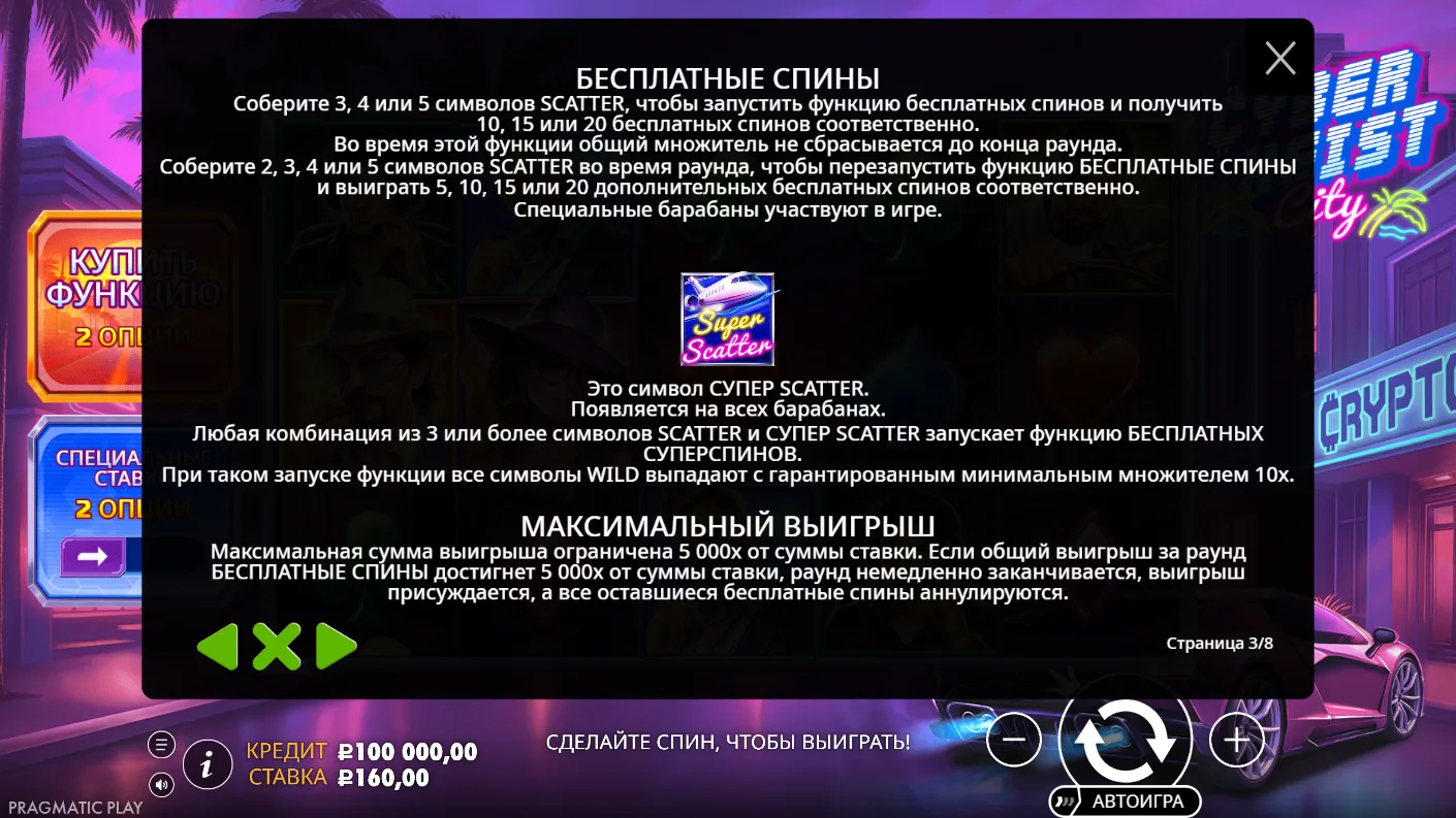 Cyberheist City — правила и таблица выплат 2