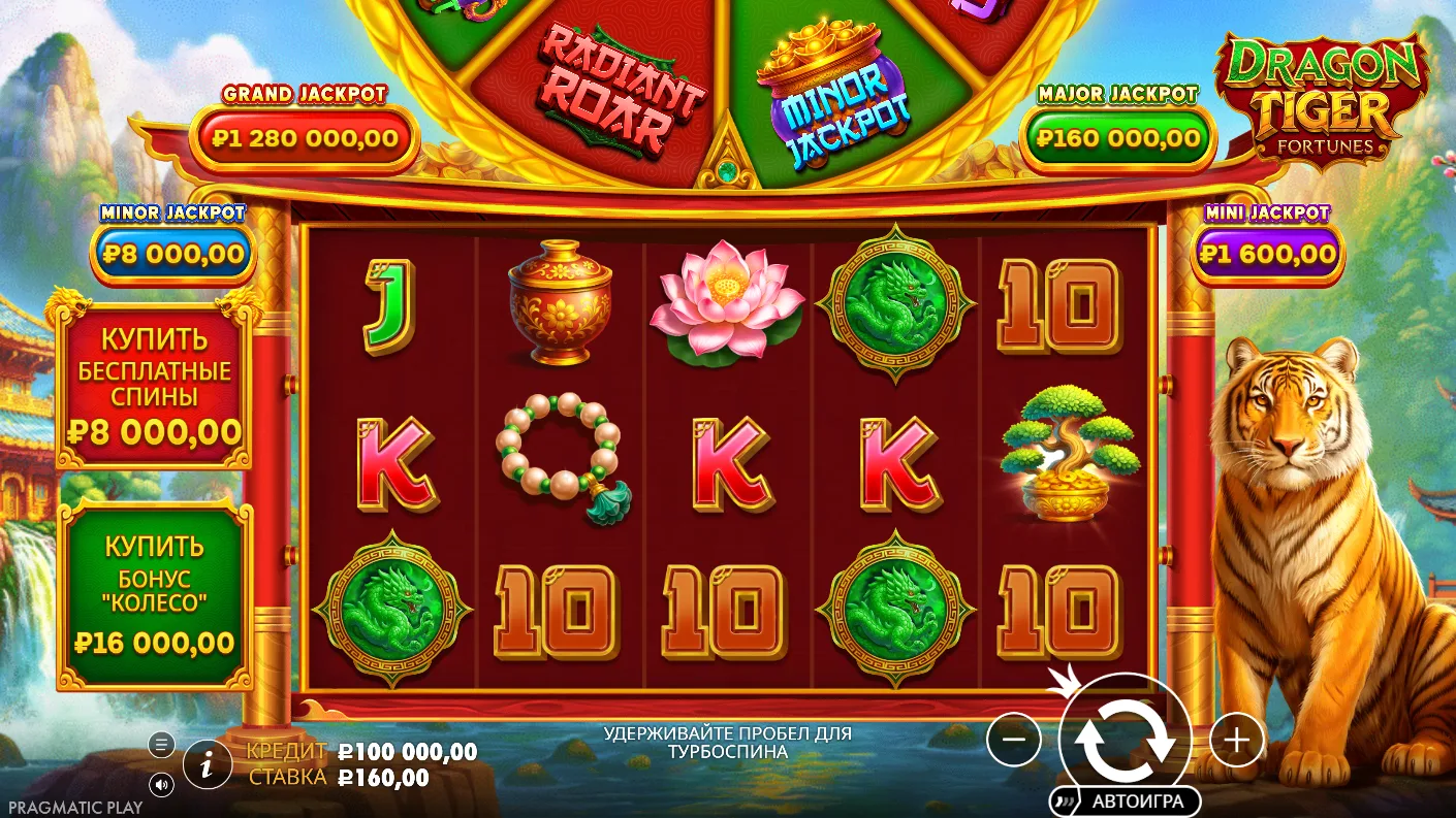 Dragon Tiger Fortunes — основное игровое поле