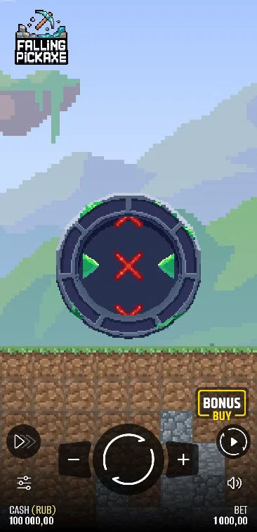 Falling Pickaxe — мобильный интерфейс