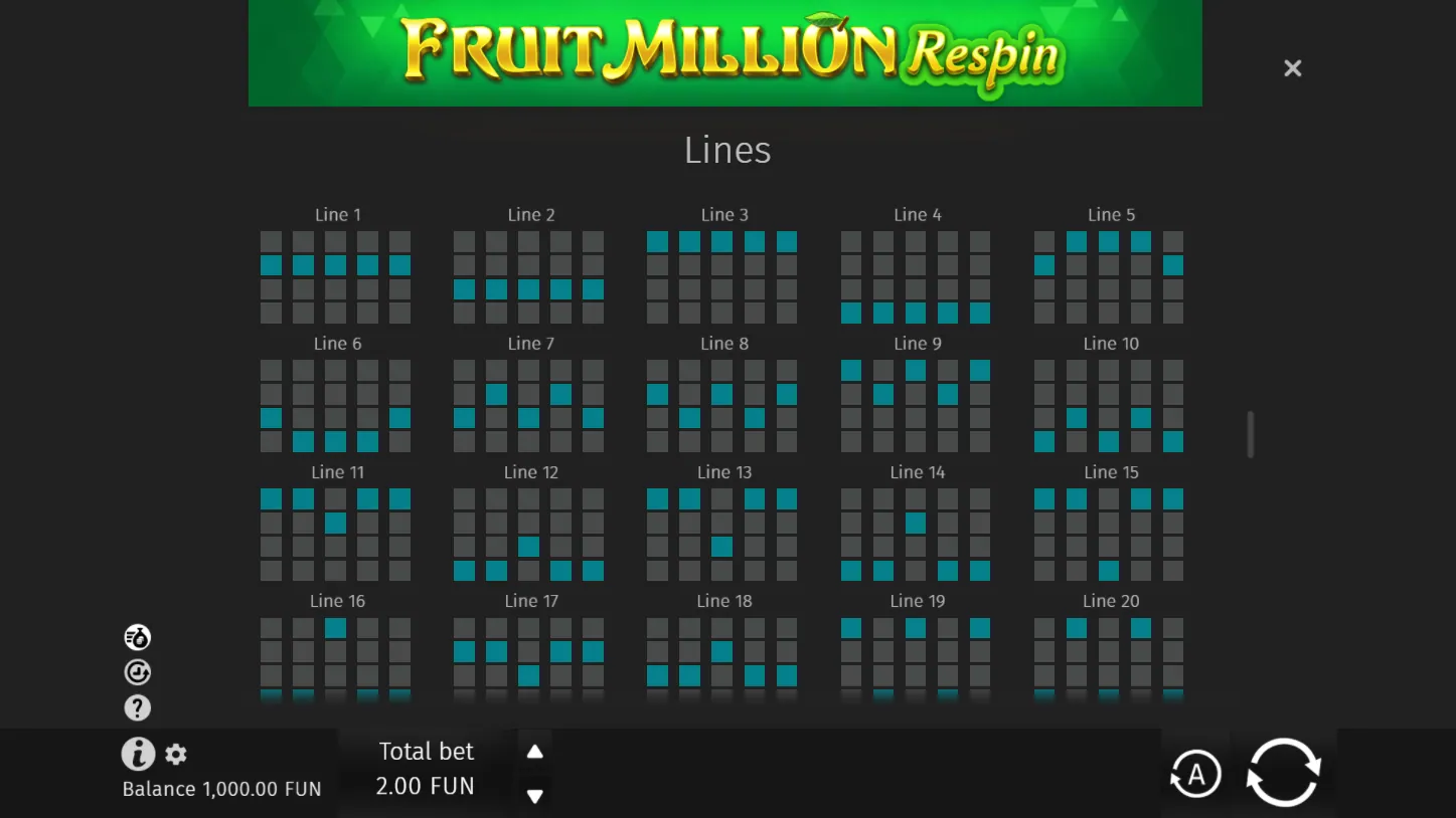 Fruit Million Respin — правила игры 5