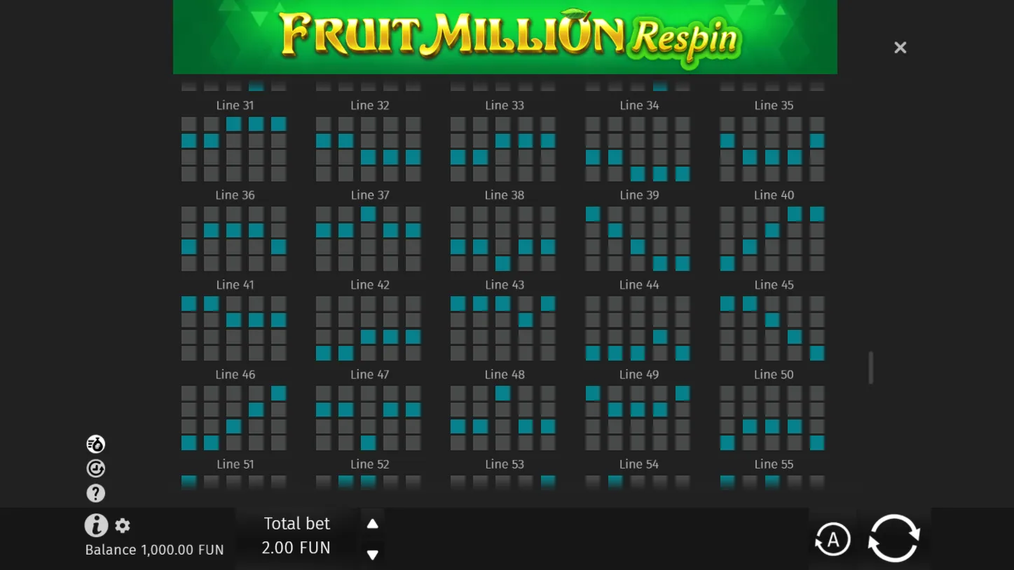 Fruit Million Respin — правила игры 7