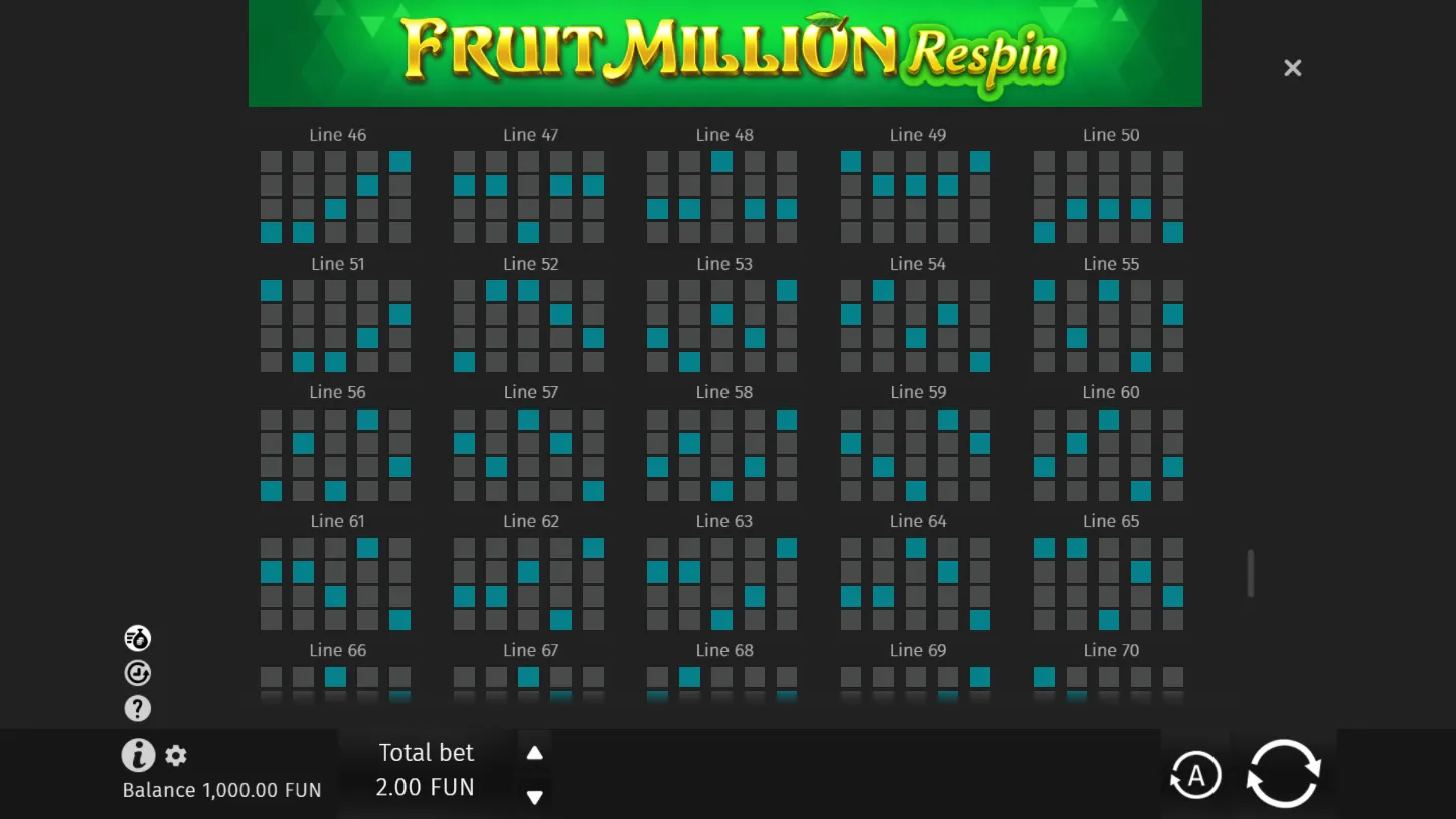Fruit Million Respin — правила игры 8