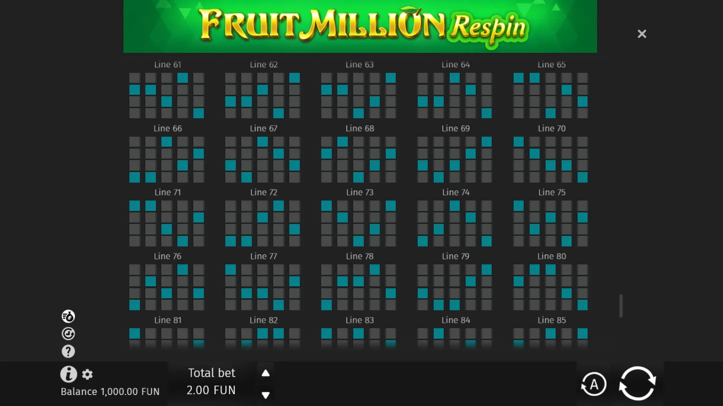 Fruit Million Respin — правила игры 9