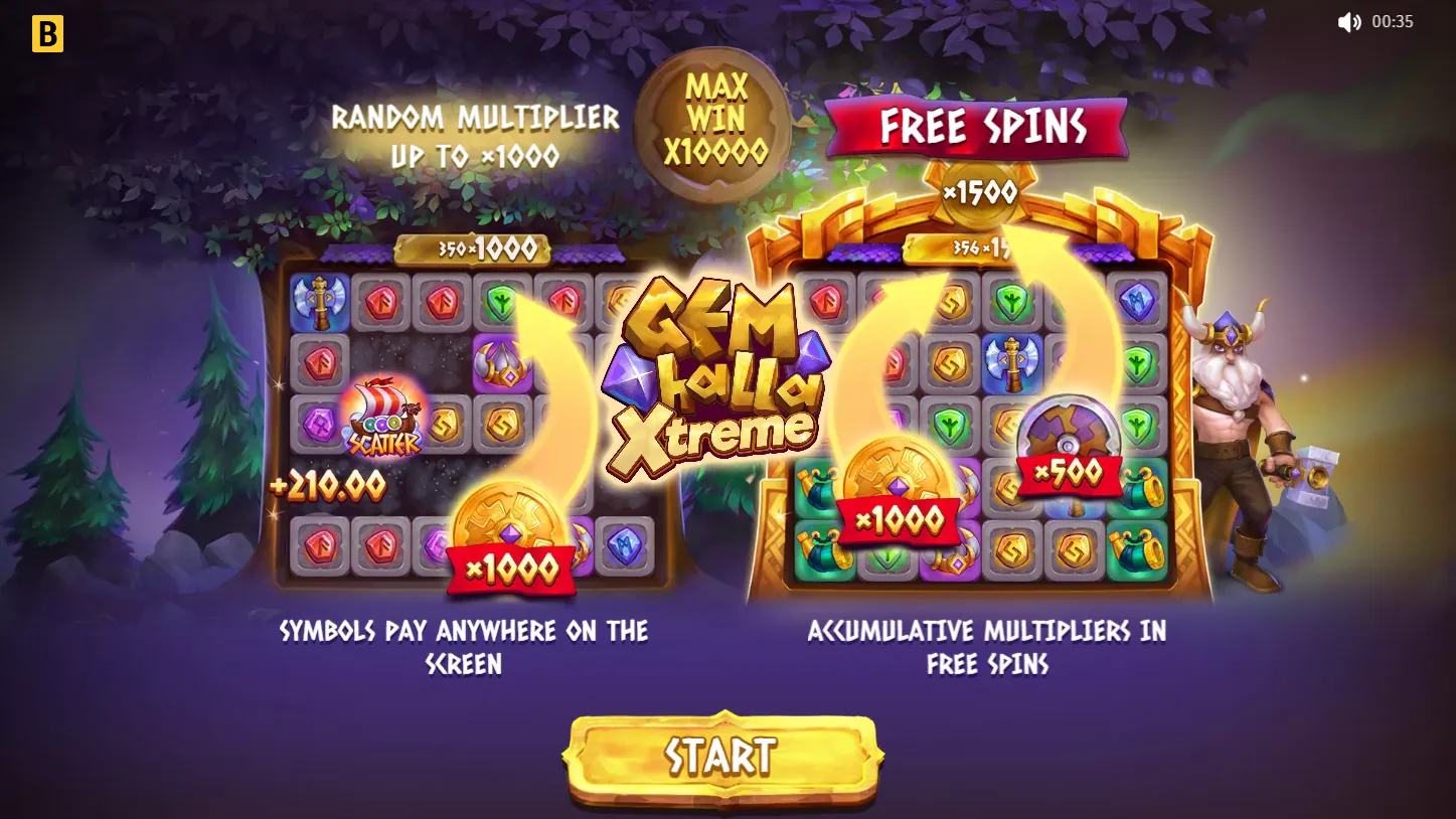 Gemhalla Xtreme — загрузочный экран и оформление игры