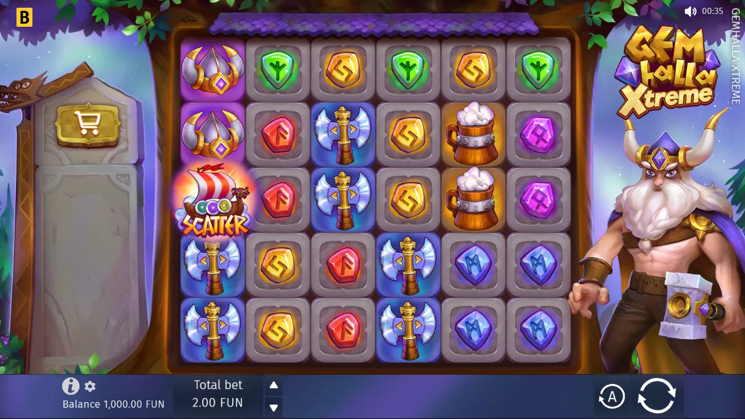 Gemhalla Xtreme — игровое поле