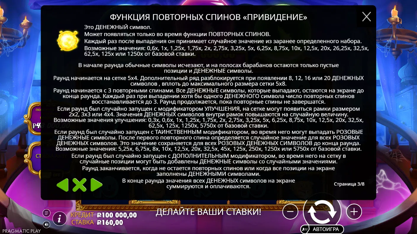 Great Ghosts! — правила и таблица выплат 3