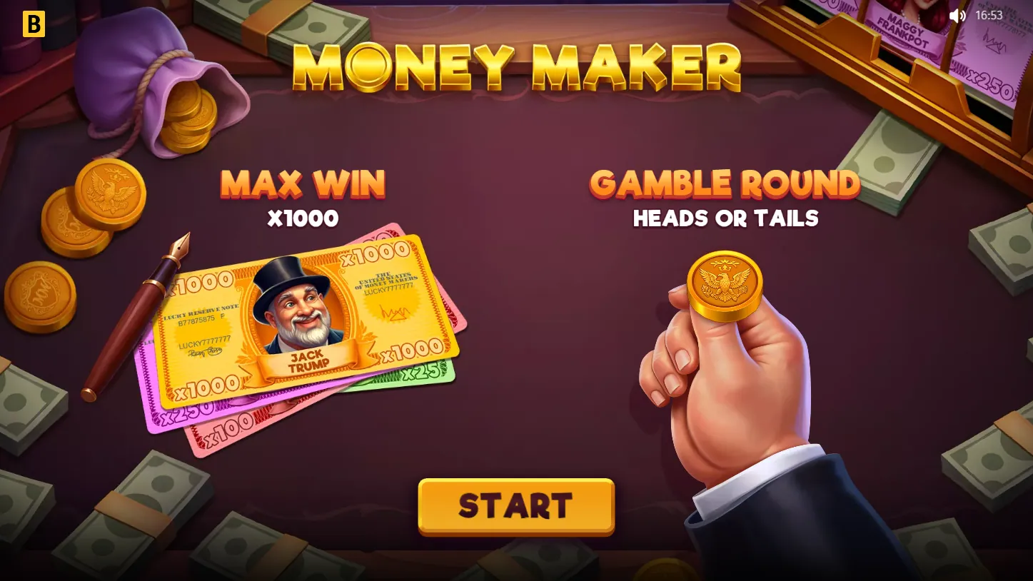 Money Maker — загрузочный экран и оформление игры