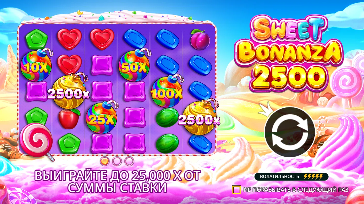 Sweet Bonanza 2500 — загрузочный экран и оформление игры