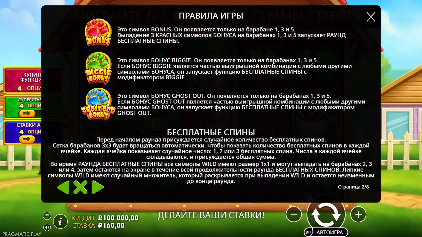 The Big Dog House — правила и таблица выплат 2