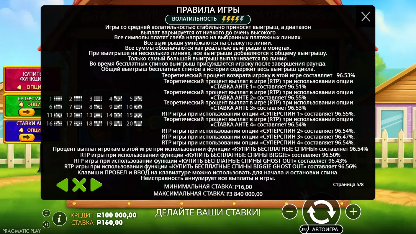 The Big Dog House — правила и таблица выплат 5