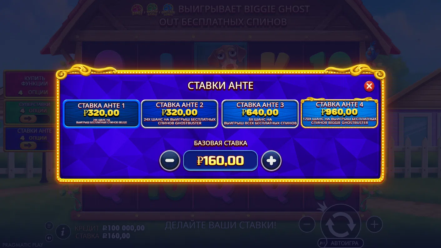 The Big Dog House — специальные ставки