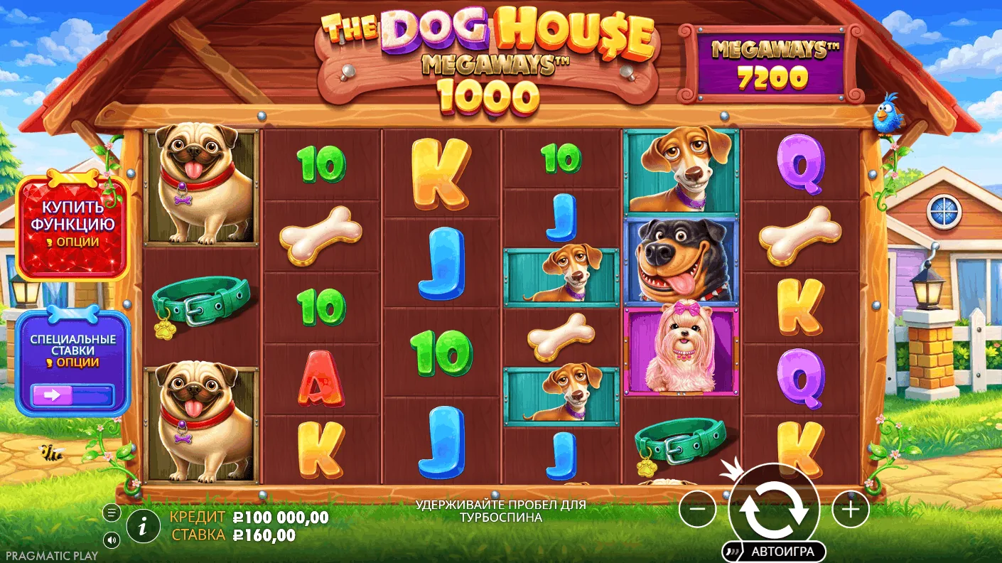 The Dog House Megaways 1000 — основное игровое поле