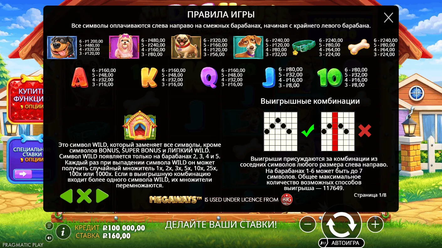 The Dog House Megaways 1000 — правила и описание механики 4