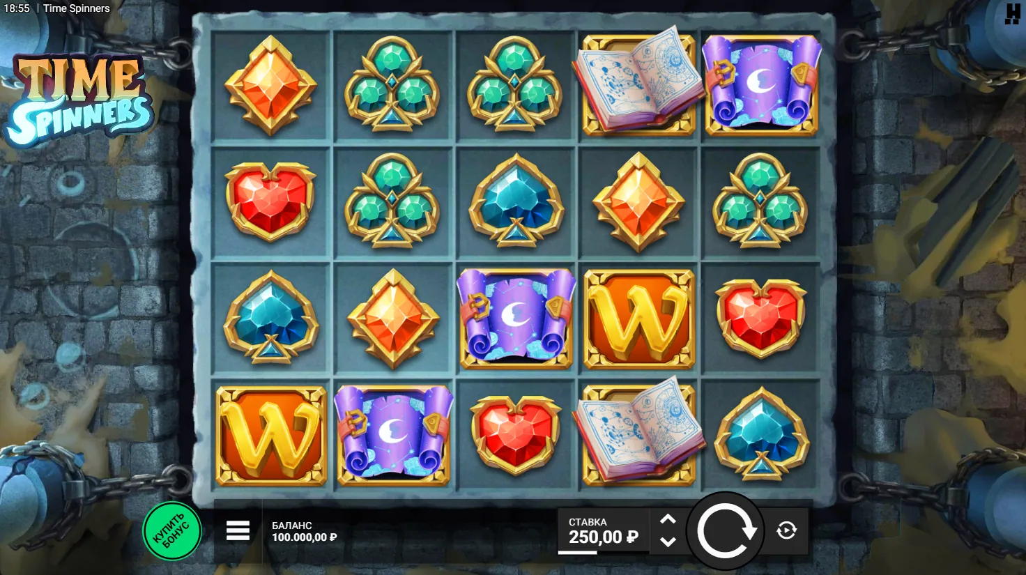 Time Spinners — игровое поле