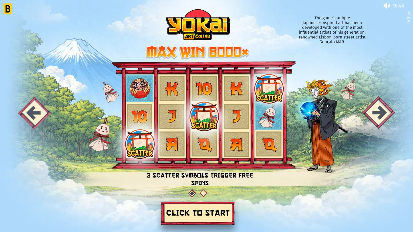 Yokai — загрузочный экран и оформление игры