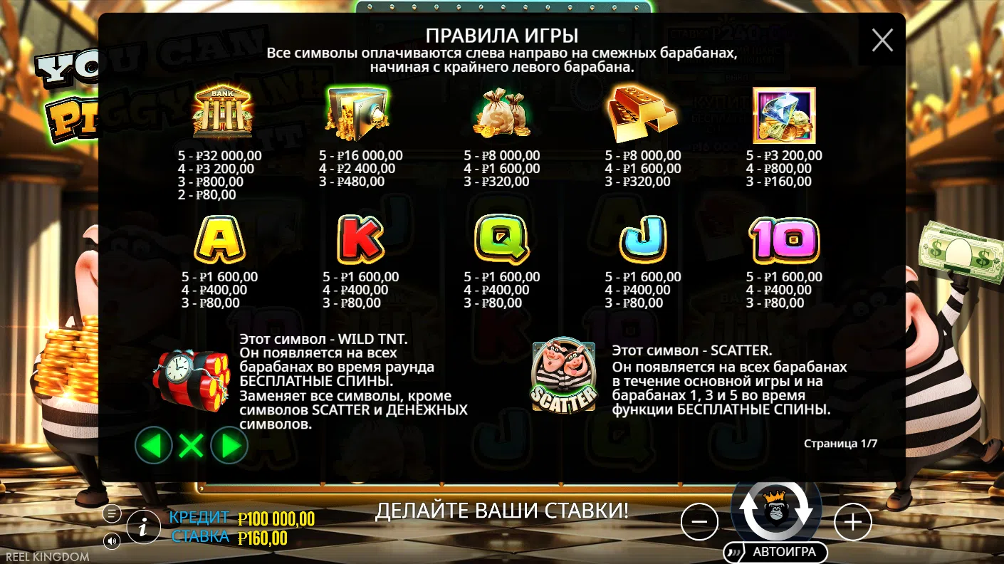 You Can Piggy Bank On It — правила игры